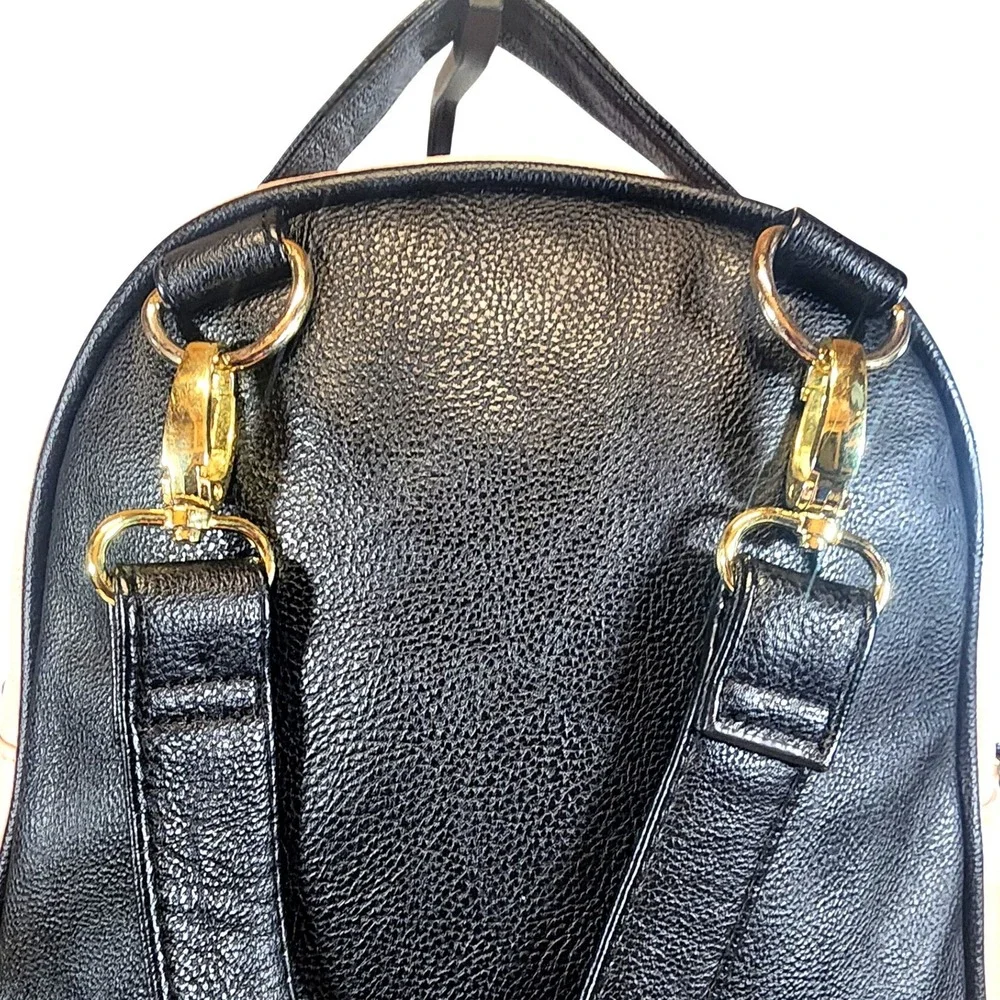 Betsey Johnson Pink Bear Face Quilted Mini Backpack Gold Hardware Rare‎